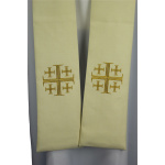 Stola aus Leinen mit gesticktem Jerusalemkreuz